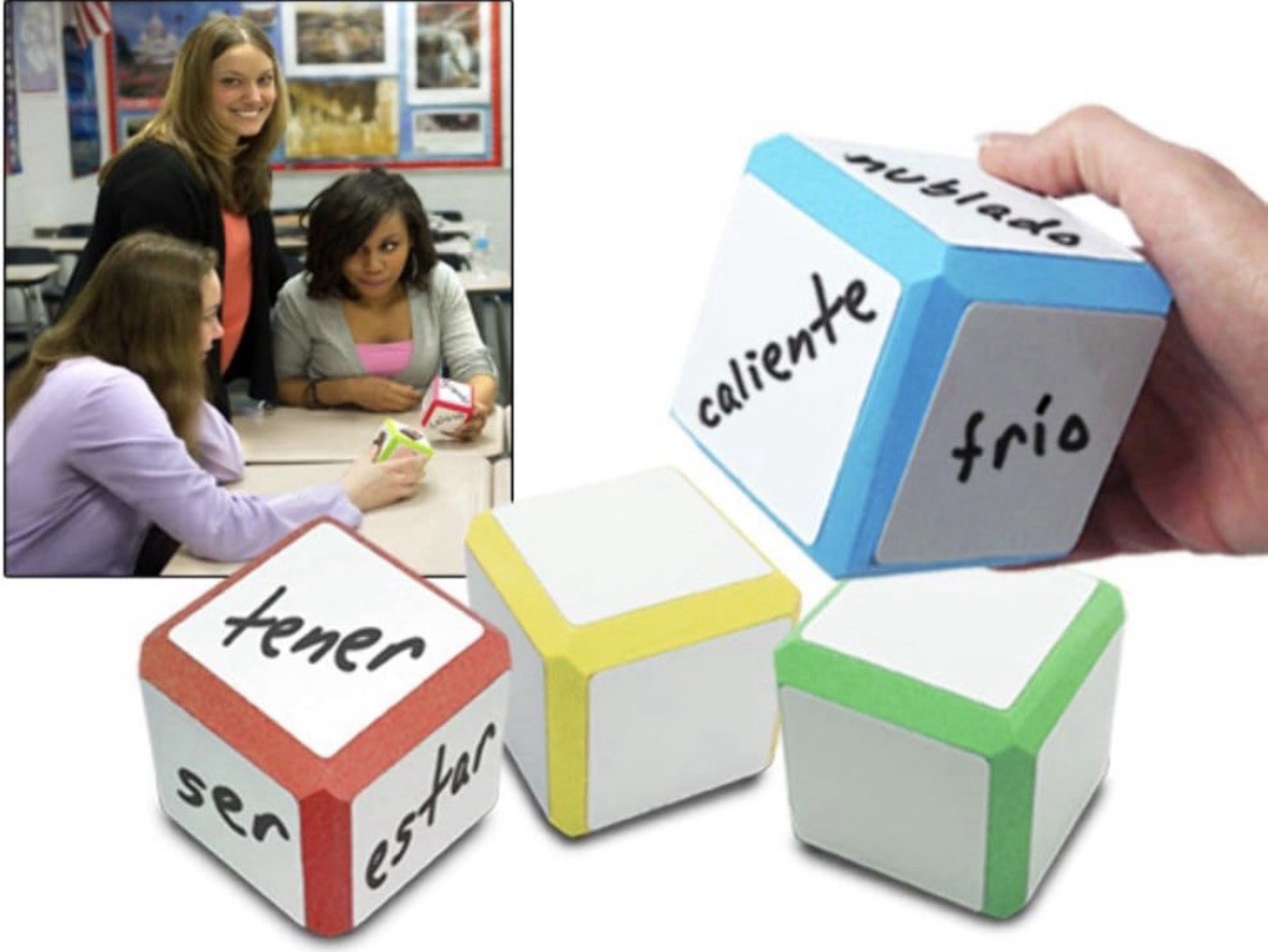 Four Sets Dry-Erase Erasable Cool Cubes Classroom Foam Learning Aids