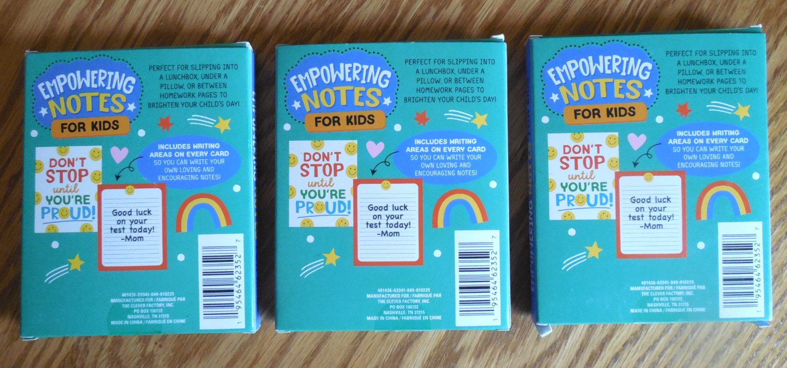 NEW Lot of 3 “Empowering Notes For Kids” Positive Thoughts & Affirmations 36 ea
