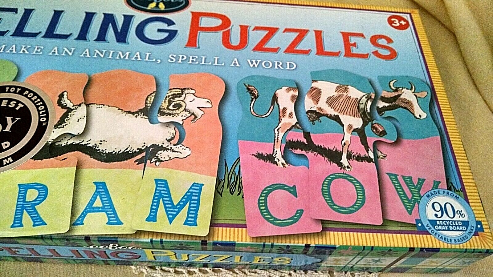 Spelling Puzzles New eeBoo Make Animal Spell Word Kevin Hawkes 2016 Qty 10