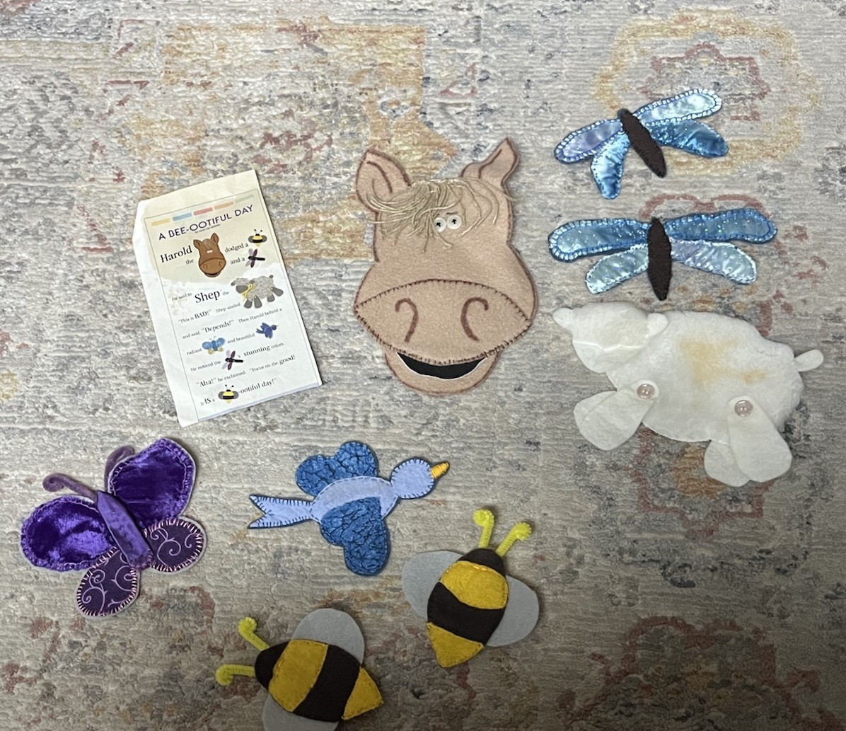Kids AnimalStory Felt Board Story Horse Bees Dragonfly’s Sheep
