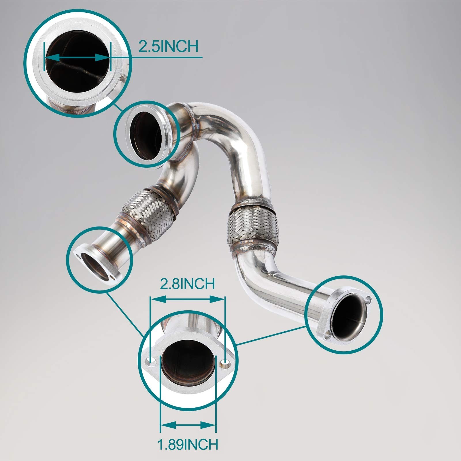 HQPASFY Turbocharger Y-Pipe Up Pipe for 2003-2007 Ford 6.0L Powerstroke Diese…