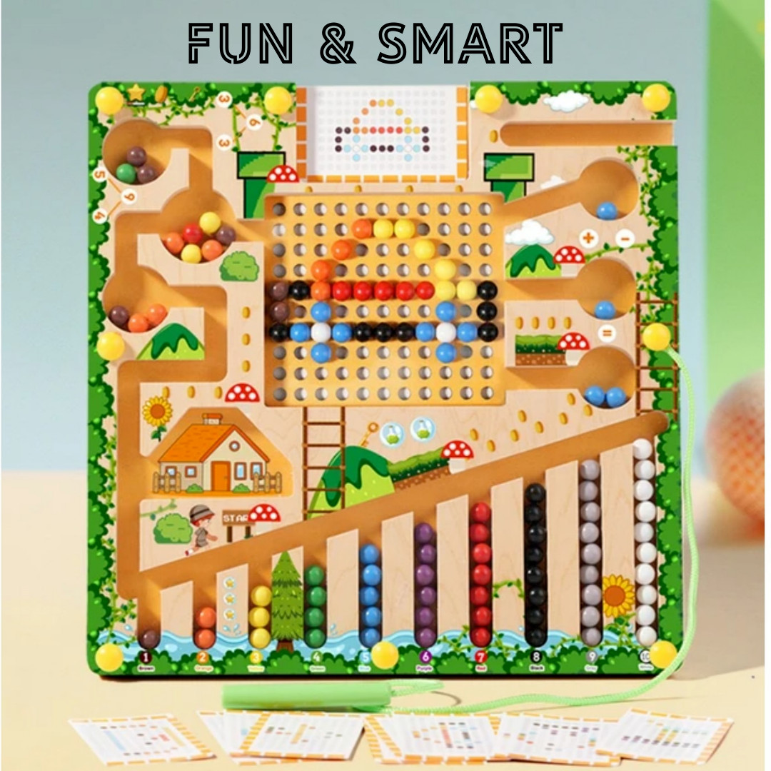 Magnetic Sorting Games Puzzle Maze Board Learning Colour Number Classification