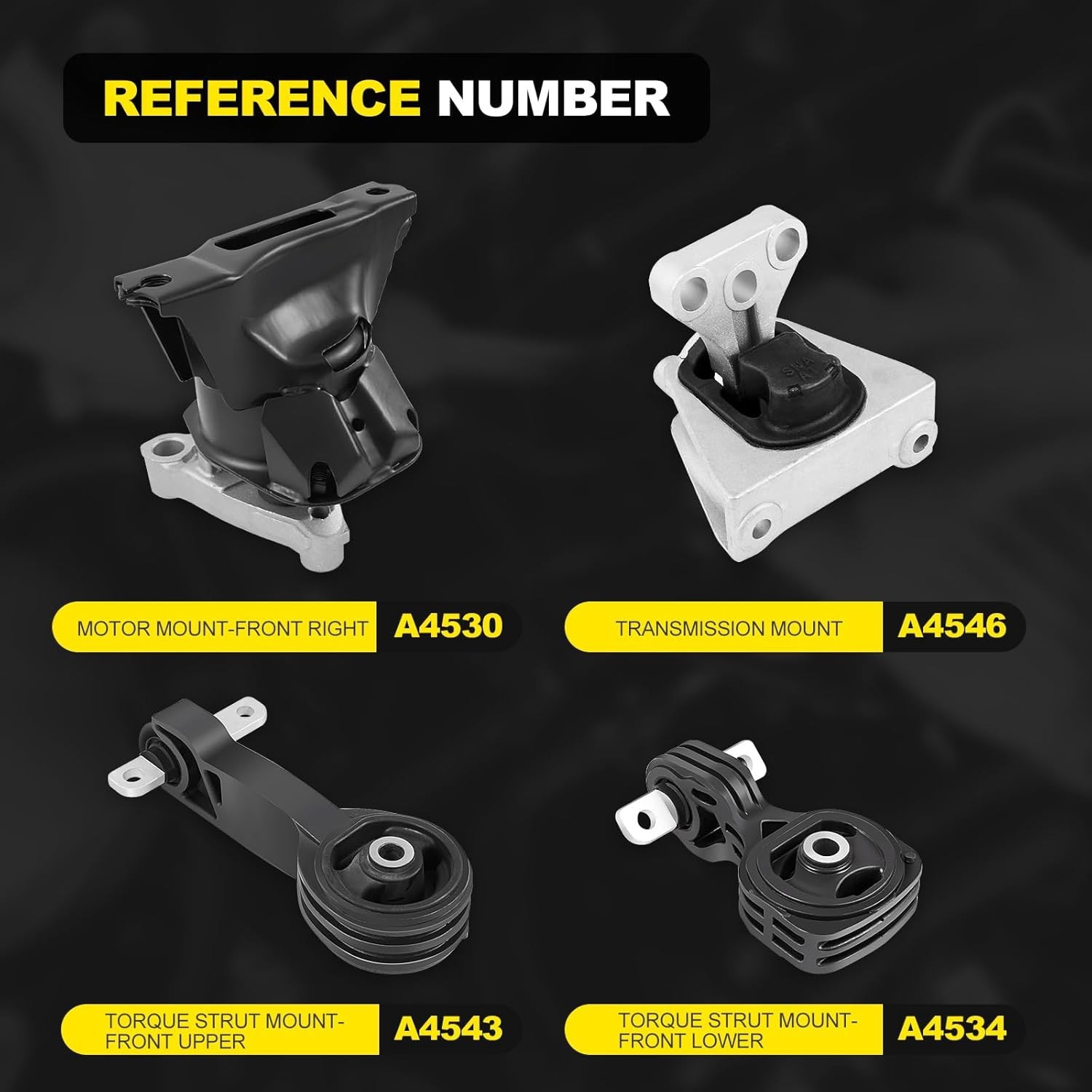 (Genuine OE Quality) Engine Motor Mount Compatible with Honda Civic 1.8L 2006-20
