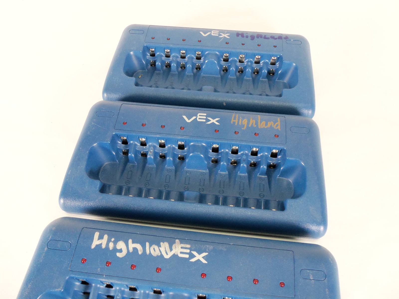 VEX Robotics 8-Bay AA/AAA Smart Battery Charger 276-1622 Model CH-F814 Lot of 3