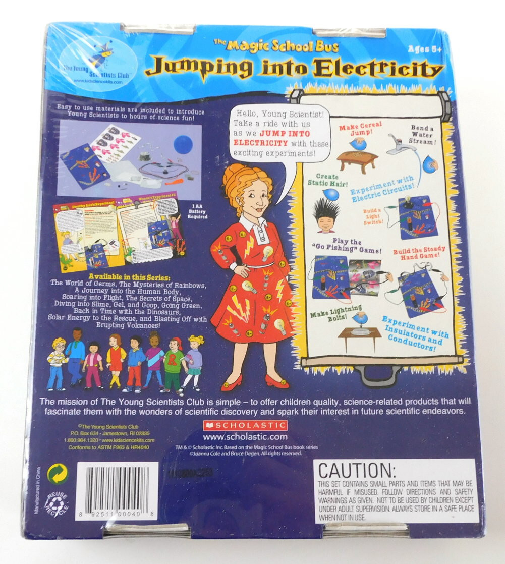 Scholastic’s The Magic School Bus Jumping Into Electricity Kit – New, Sealed