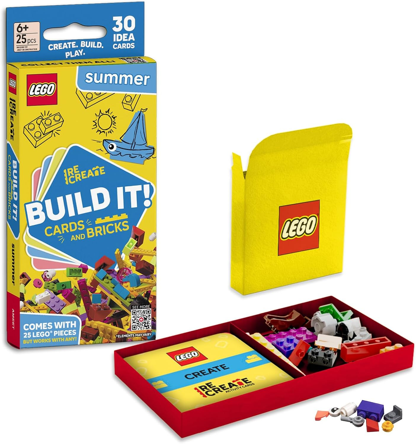 AMEET LEGO Recreate Summer, Building Block Activity Set | Activity Cards with Se