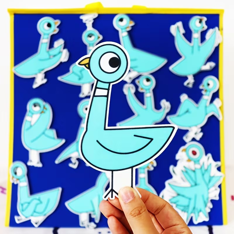 Pigeon Felt Story Set, Flannel Board Storytelling Activity for Preschool Kids