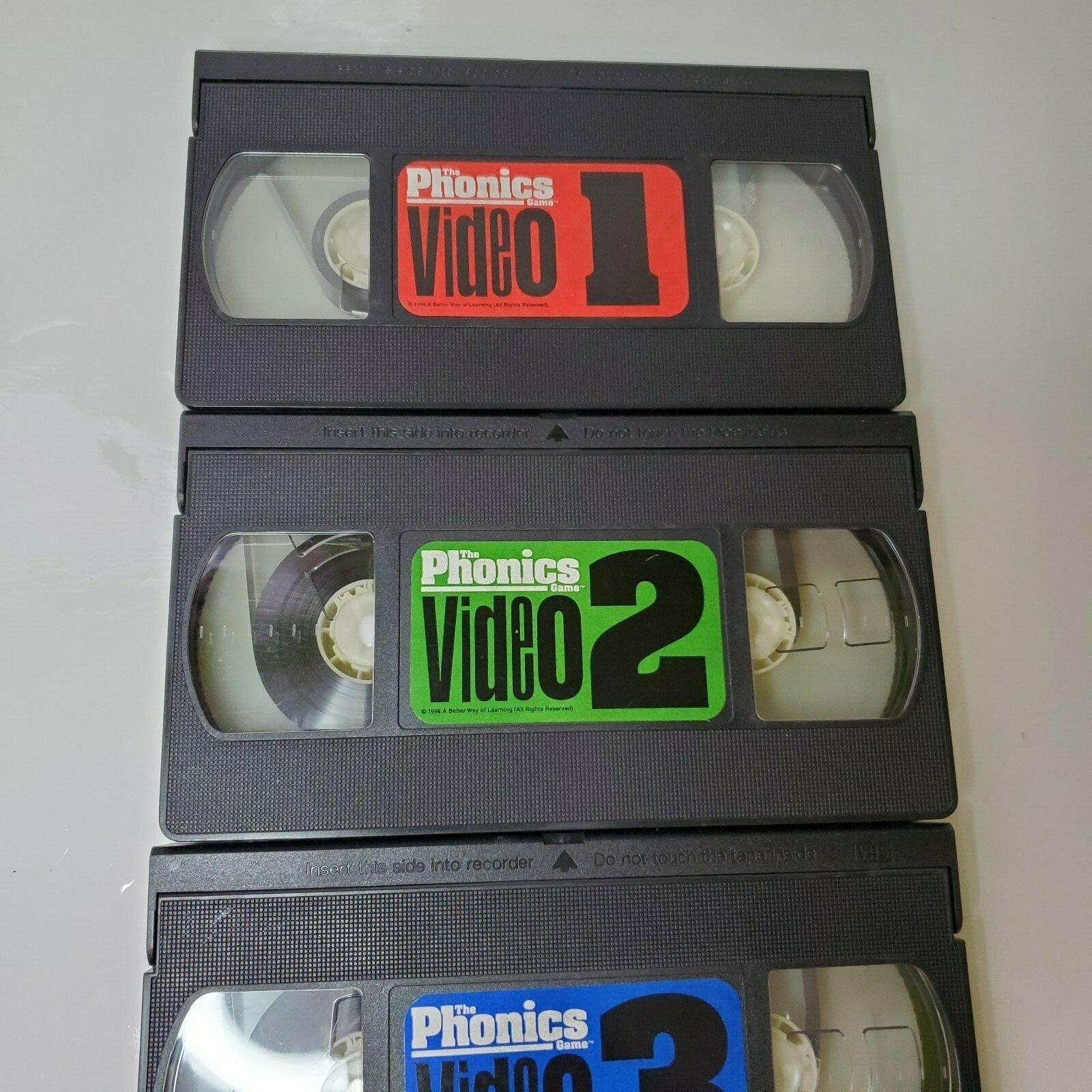 The Phonics Game Replacement Pieces VHS Video 1, 2 and 3
