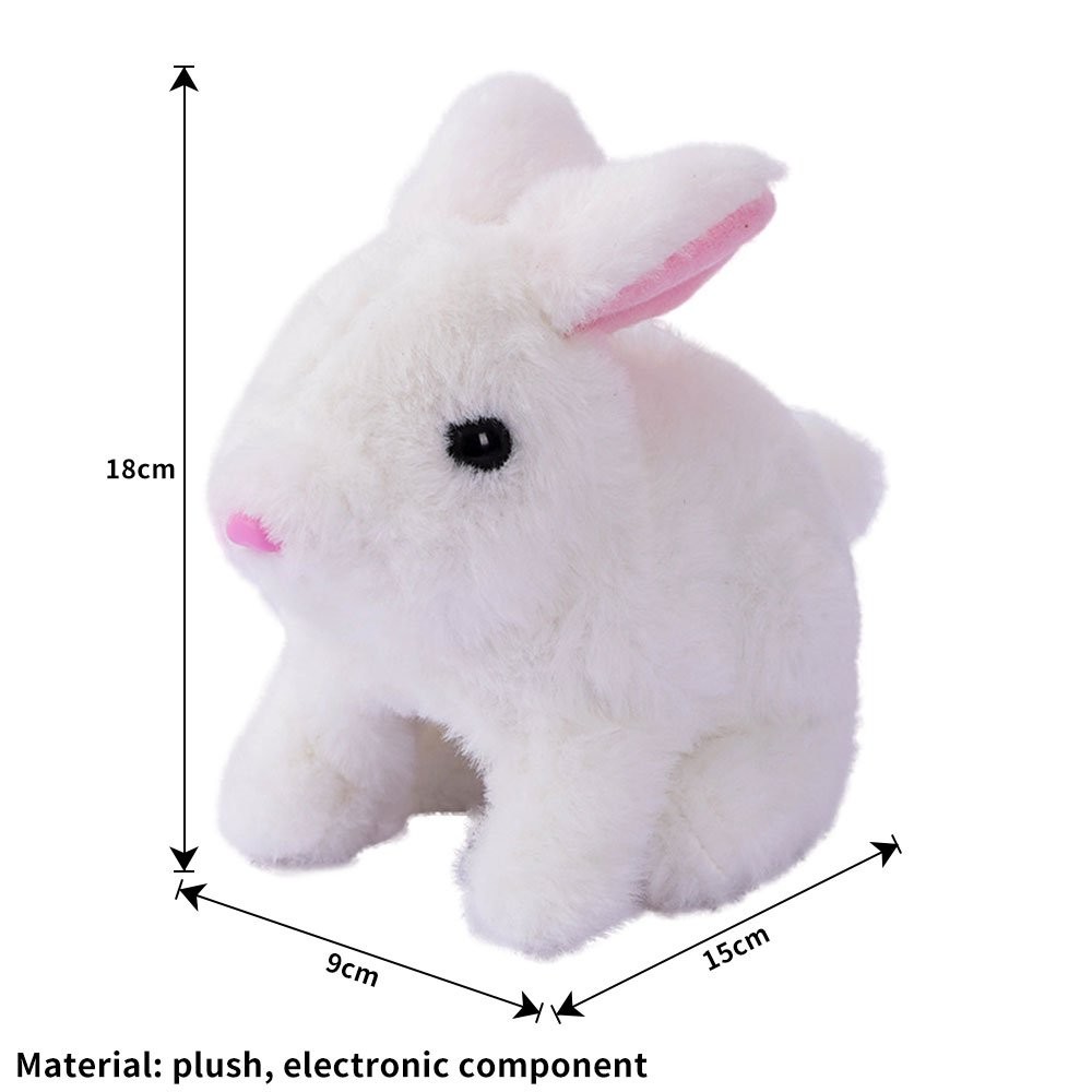 Educational Toys Can Walk And Talk Electric Pet Simulation Plush Rabbit Kids GN