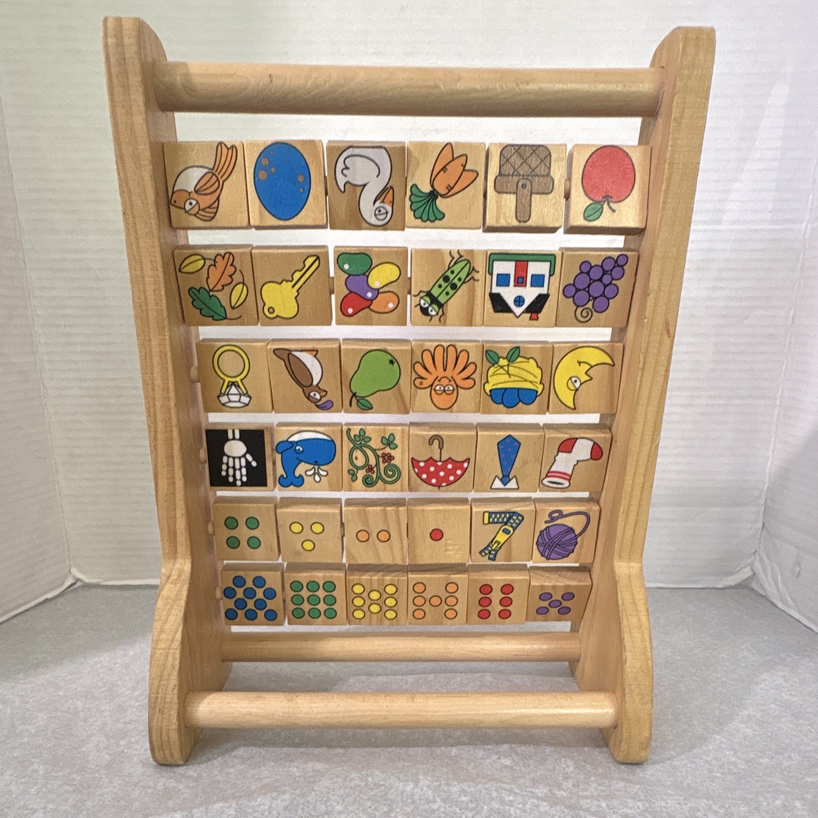 Melissa & Doug Wooden Alphabet & Number Picture Flip Blocks Educational Toy