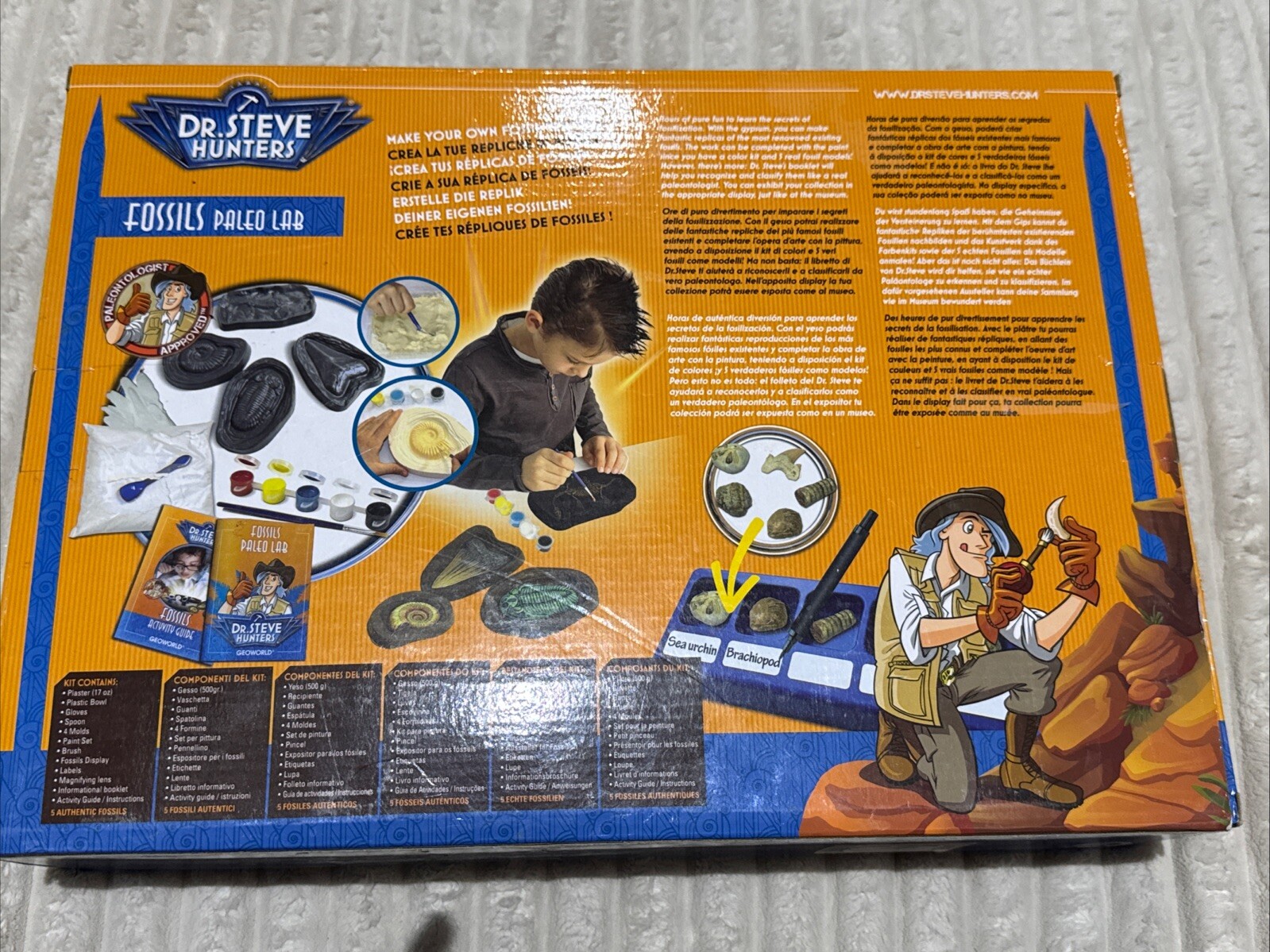 Dr. Steve Hunters Fossils Paleo Lab Kit 5 Authentic Fossils Brand New