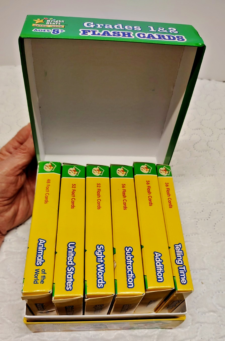 Bright Start Grades 1 & 2 Flash Cards Set 300 Cards Complete Learn & Grow