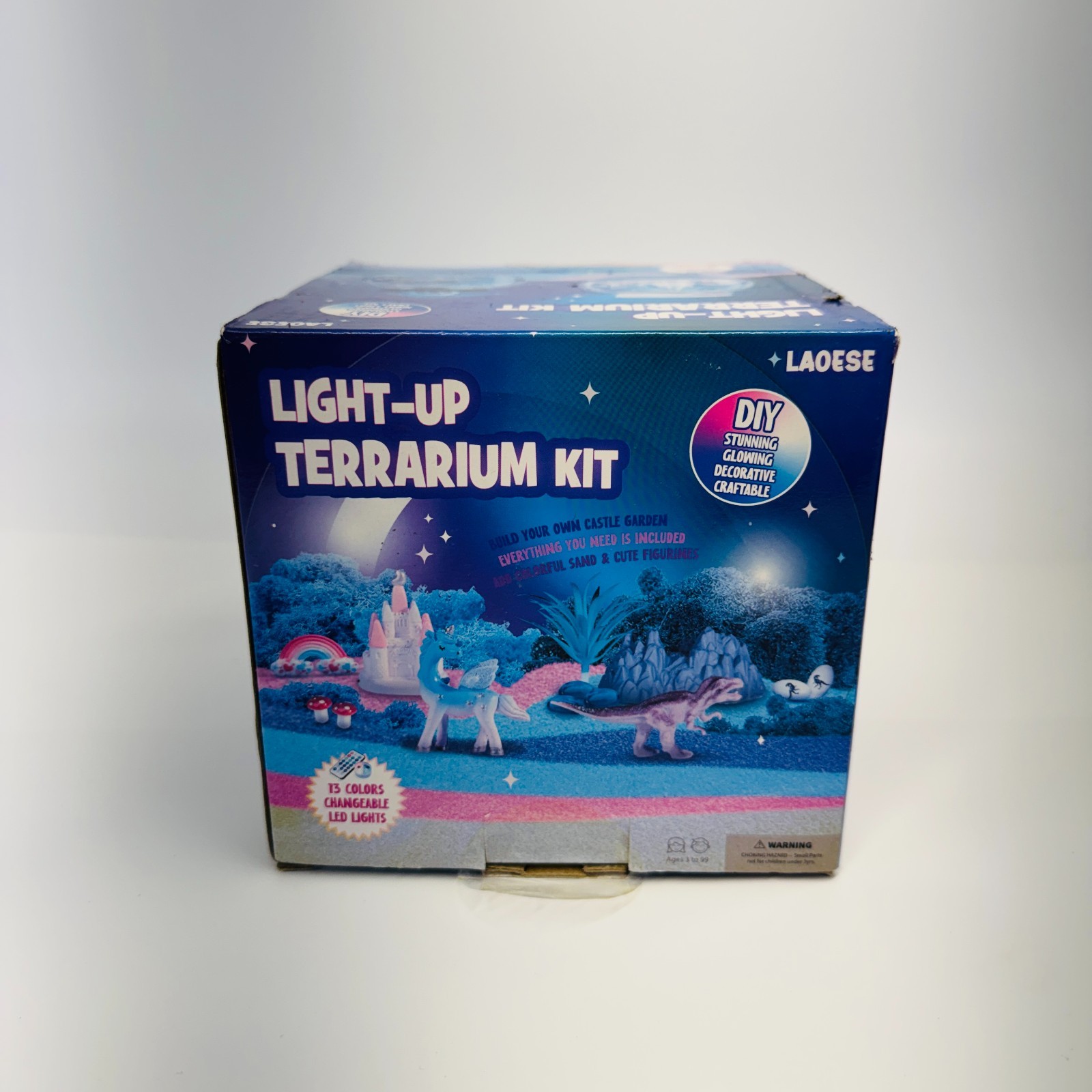 LAOESE Light-Up Terrarium Kit Decorative Indoor Plant Display