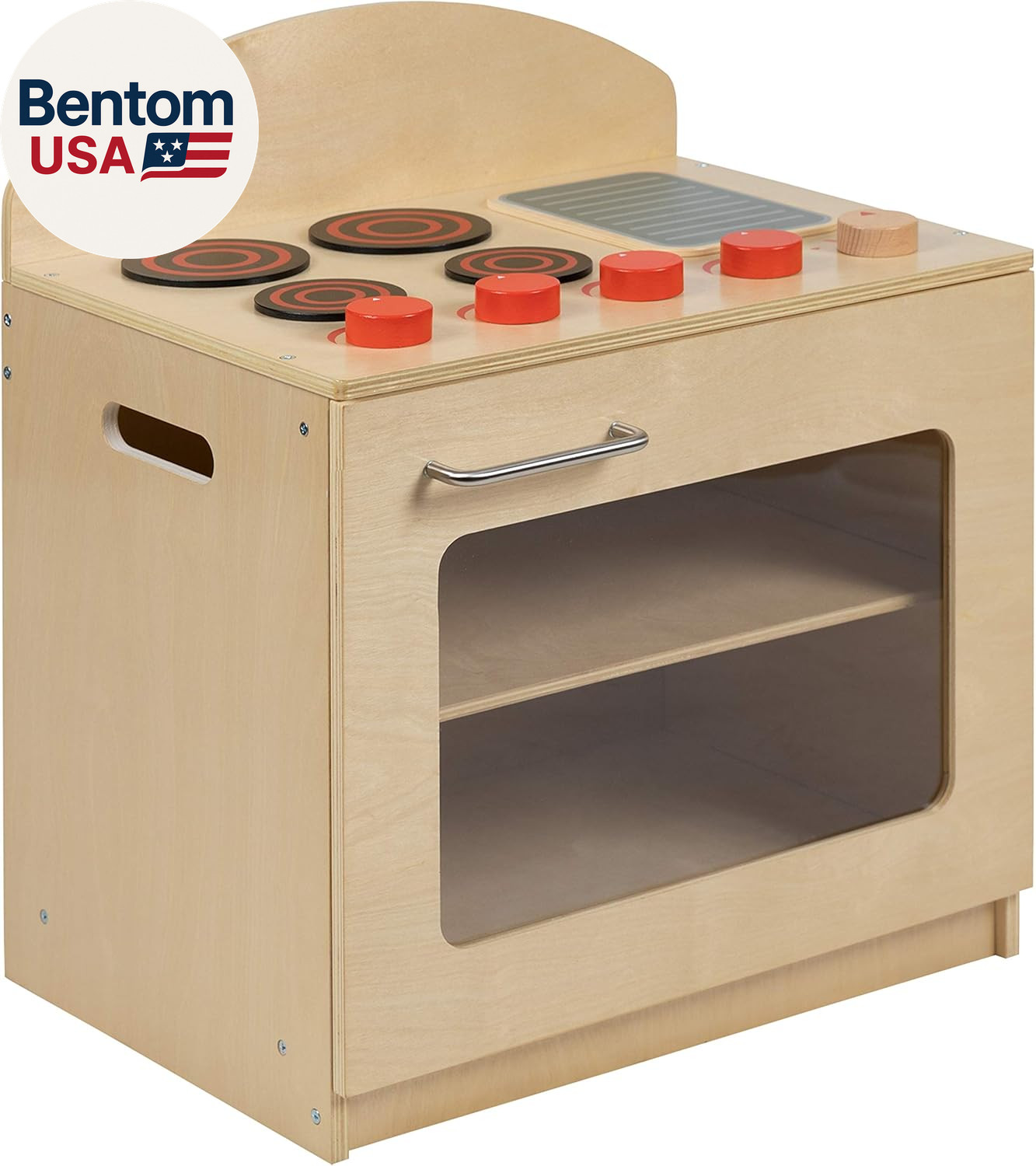 Children’S Wooden Kitchen Stove with Turnable Knobs for Commercial or Home Use