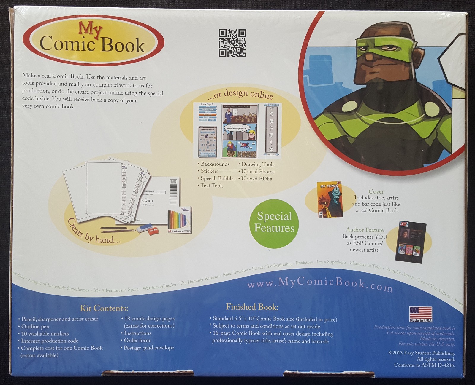 My Comic Book (Publish Your Own Comic Book!) Easy Student Publishing – 2013-NEW