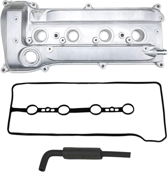 White(Upgrade Aluminum) MITZONE Engine Valve Cover with PCV Hose & Gasket