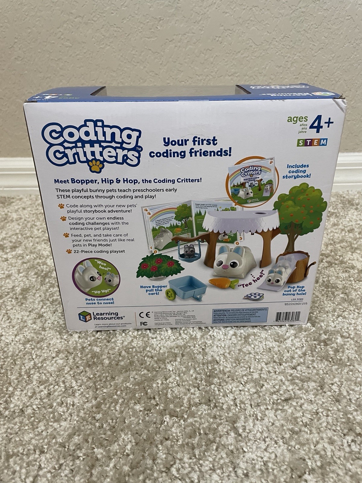 NEW Learning Resources – Coding Critters Bopper, Hip & Hop, LER3089 Bunny Rabbit