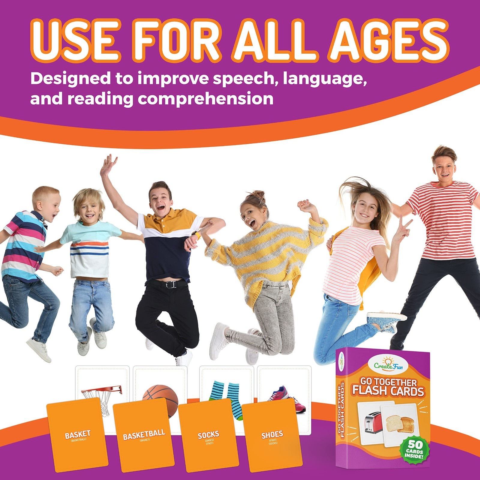 50 Realistic Flash Cards for Kids & Adults – Speech Therapy, ESL, Autism, Memory