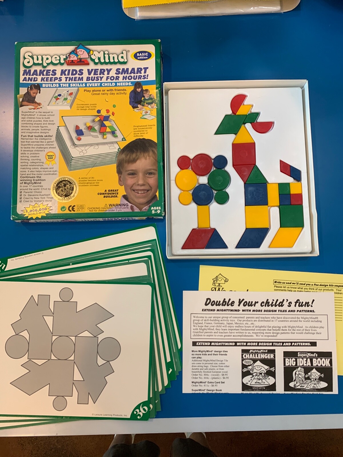 Super Mind Basic Edition Tiles Shapes Activity Puzzle Cards Smart STEM, COMPLETE