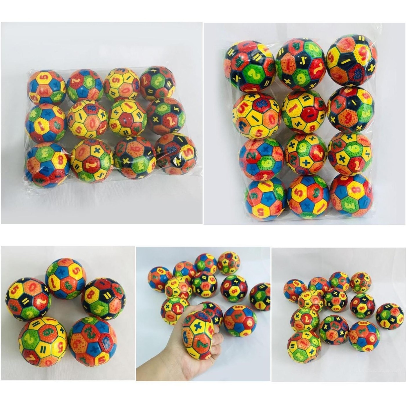 Solid Number Football Sports Ball Soft and Safe for Indoor/Outdoor Playing