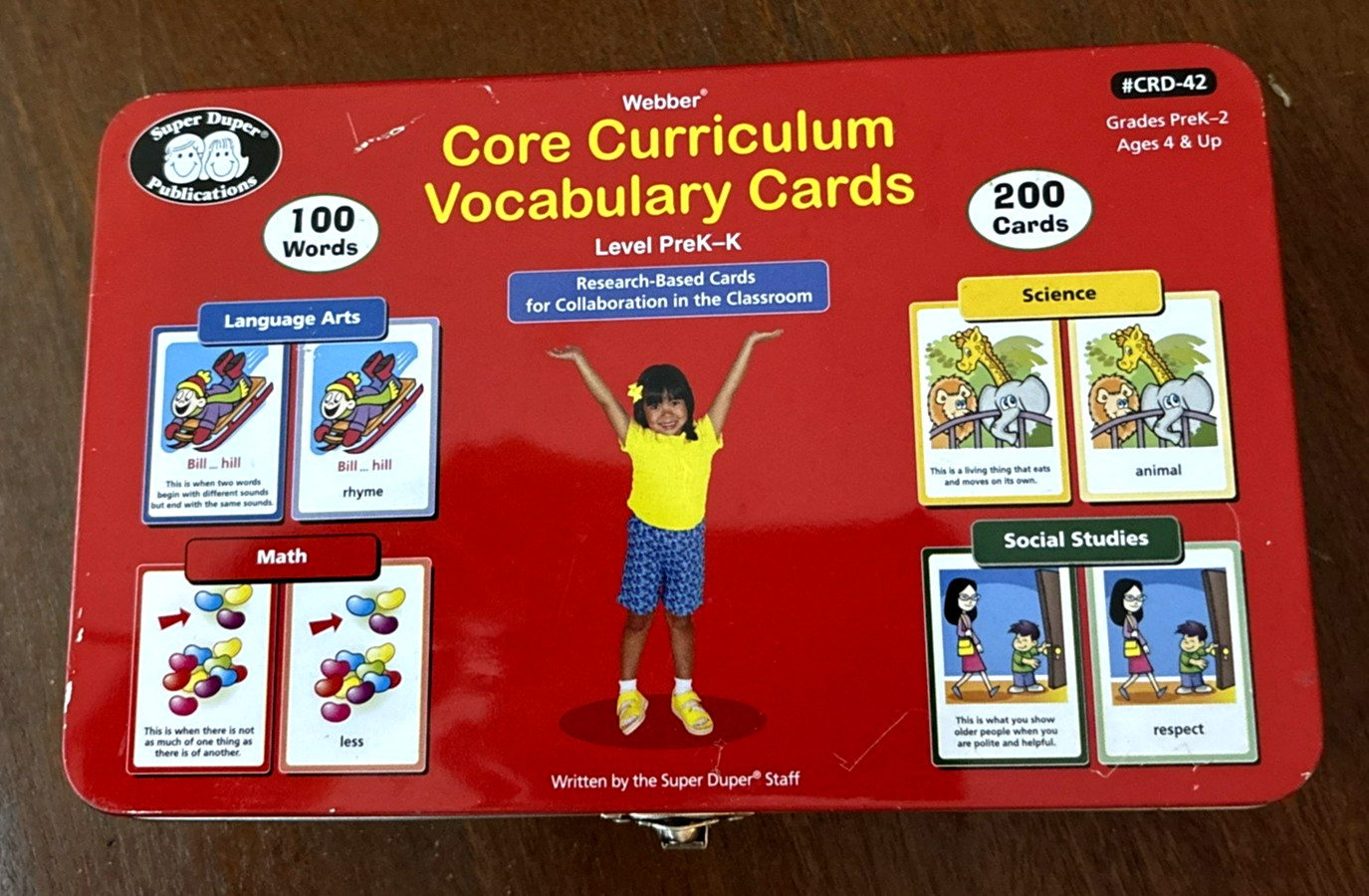 Webber Core Curriculum Vocabulary Cards Level PreK – 2