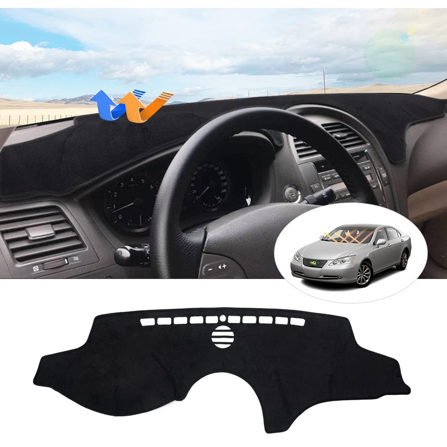 CARTIST Dash Cover Custom Fit for Lexus ES ES240 ES350 2007-2012 Dashboard Co…