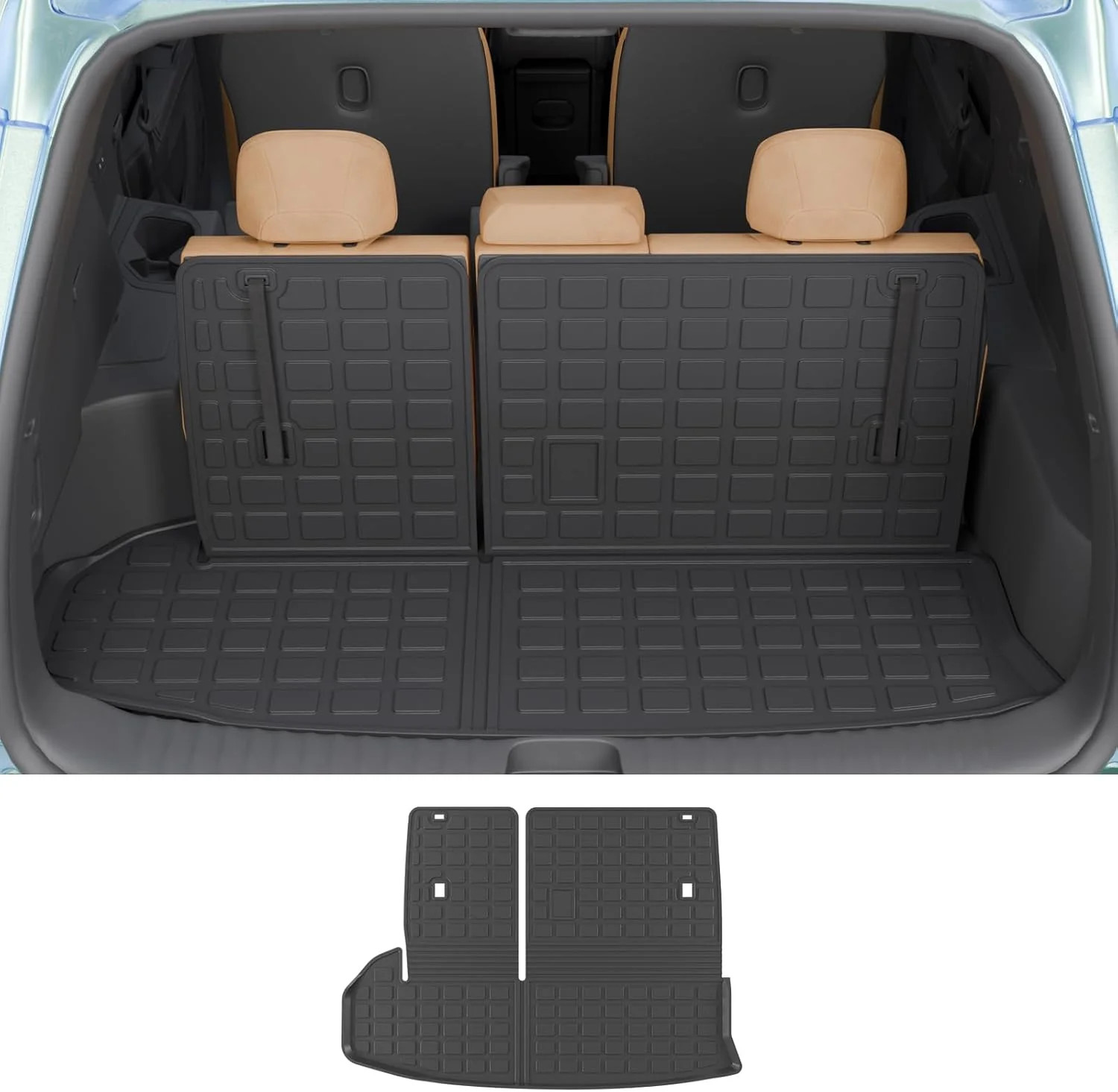 Rongtaod Cargo Mat Compatible with 2014-2019 Toyota Highlander Trunk Mat Cargo M