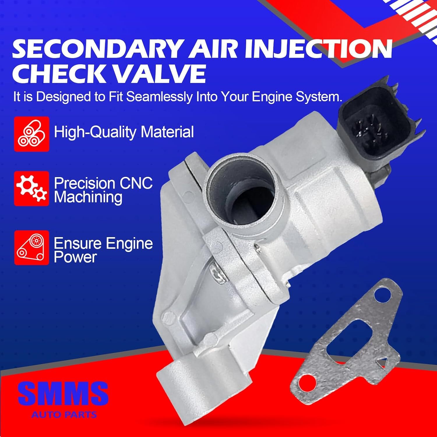 SMMS Secondary Air Injection Check Valve Compatible with Chevrolet Colorado