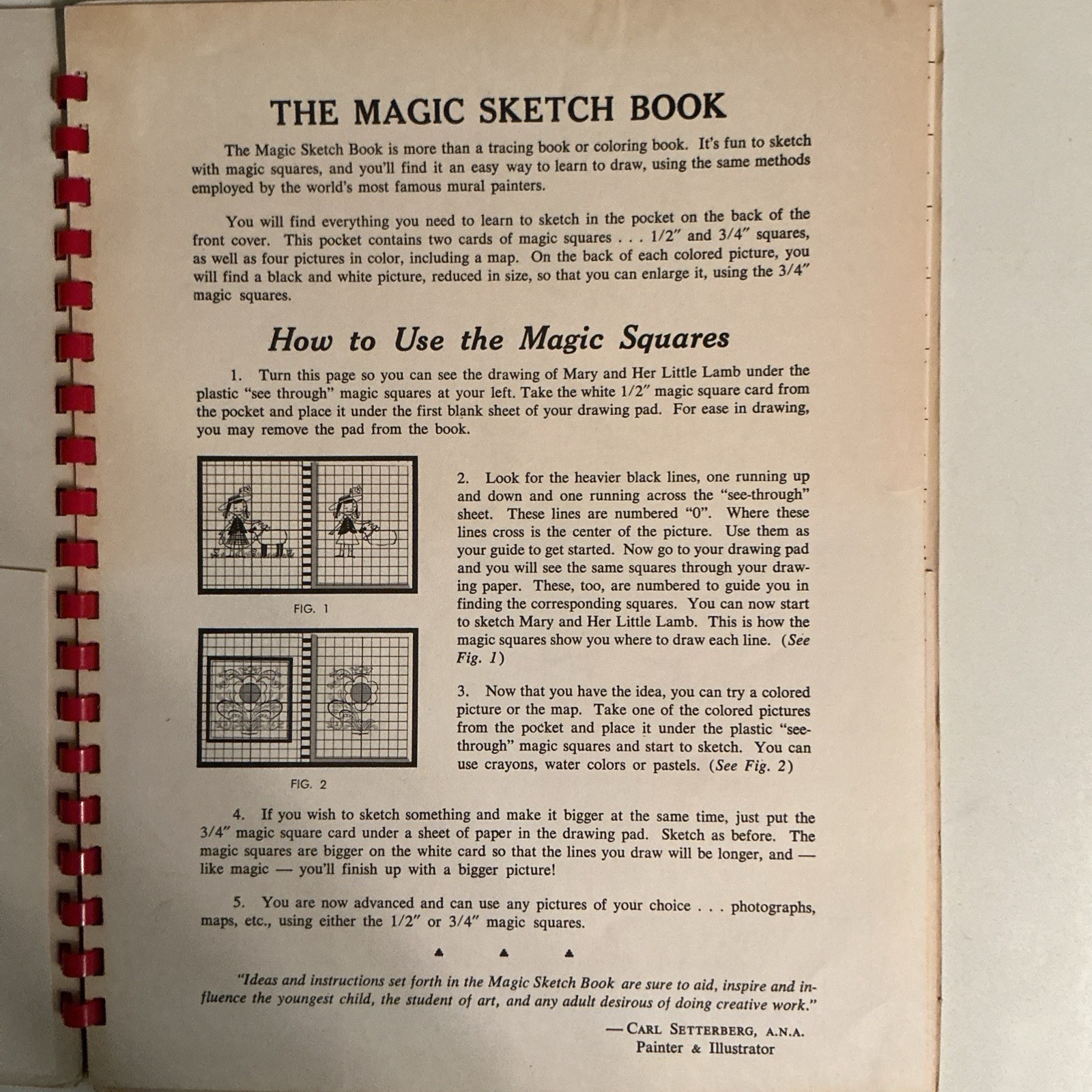 Vintage 60s Magic Sketch Book Drawing Book – Complete