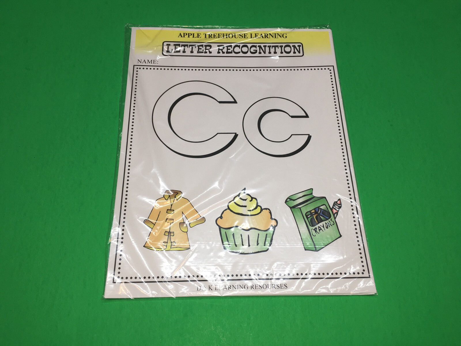 Letter Cc – Apple Treehouse Worksheets – Preschool Teaching supplies 20pgs