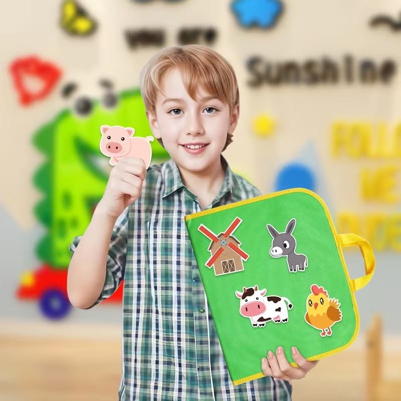 Old MacDonald A Farm Felt Story Set Flannel Board Kids Educational Toy 12PCS