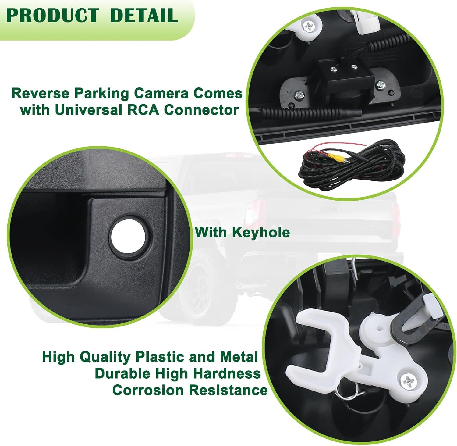 Backup Camera Tailgate Handle Rear View Camera Liftgate Latch Handle with