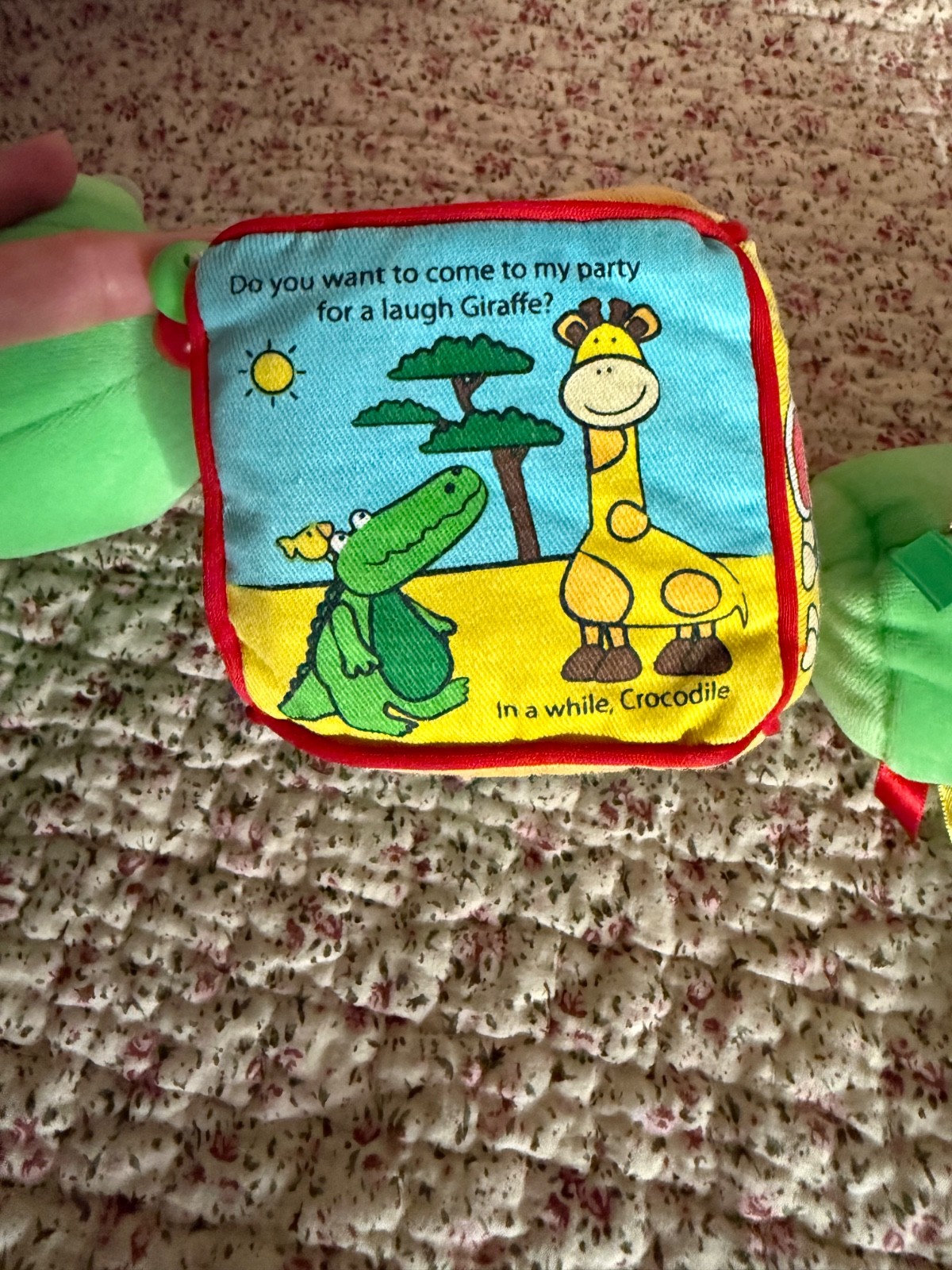 Jelly Kitten Croc Baby Crocodile Story Learning Plush Crackle Rattle Jungle Rare