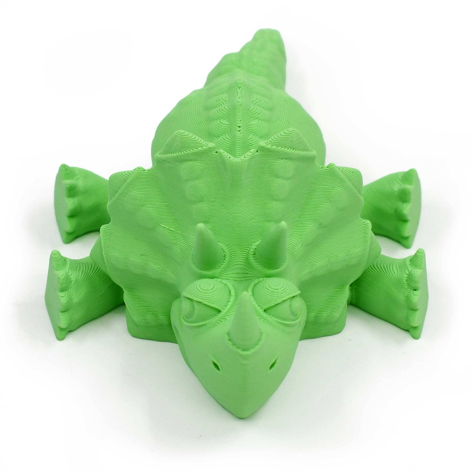 3D Printed Articulated Flexible Triceratops Dinosaur | Multiple Colors | Black S