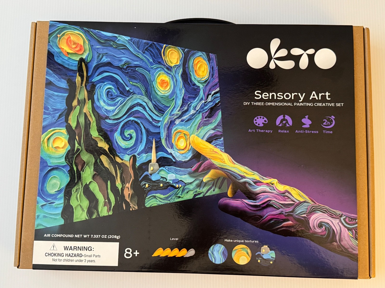 OKTO Van Gogh The Starry Night Sensory Art 3D Painting Creative Set NIB