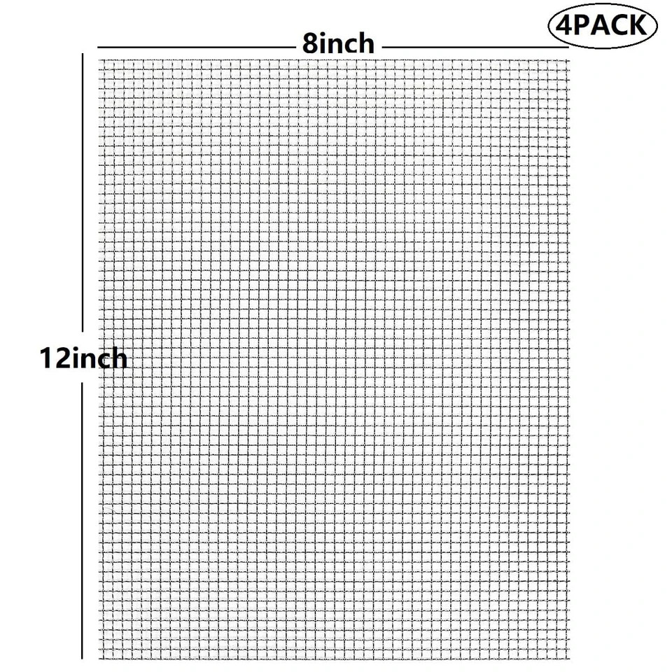Stainless Steel 10 Mesh Metal Sheets 12×8 Inch for DIY Projects, BBQ, Garden