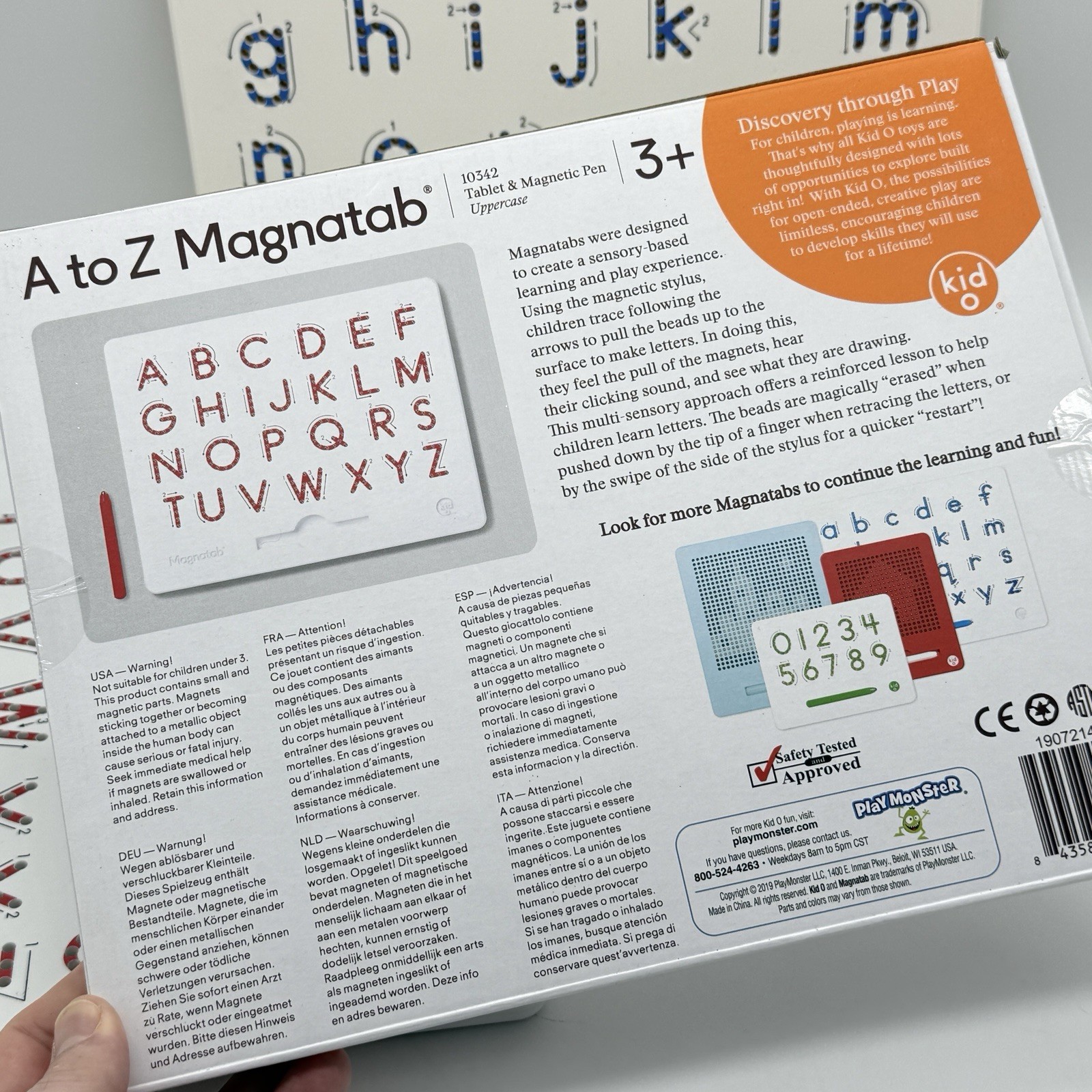 Kid O Magnatab Alphabet Letter Tracing Magnetic Pen Learning Toy Lot of 2 EUC