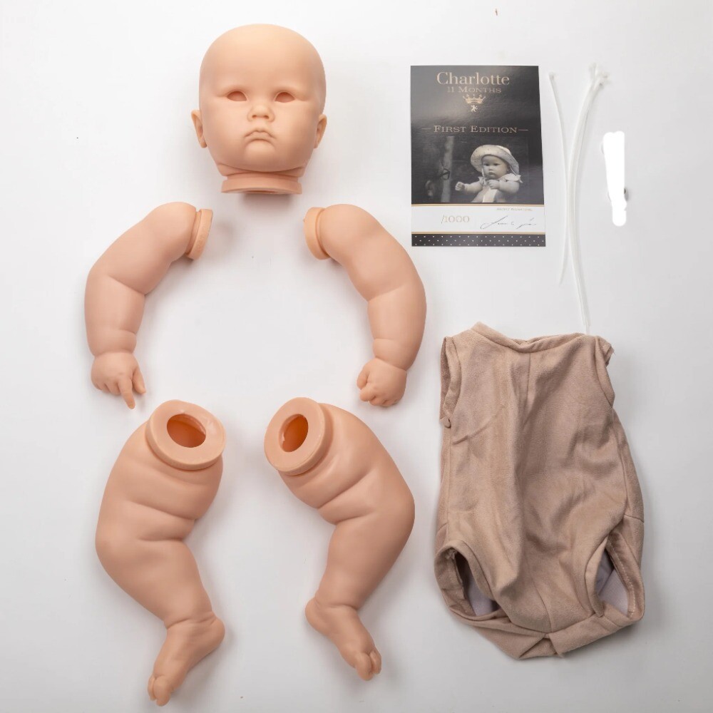 25″ Reborn Doll Kit Charlotte Fresh Color Doll Toddler Unfinished Parts with COA