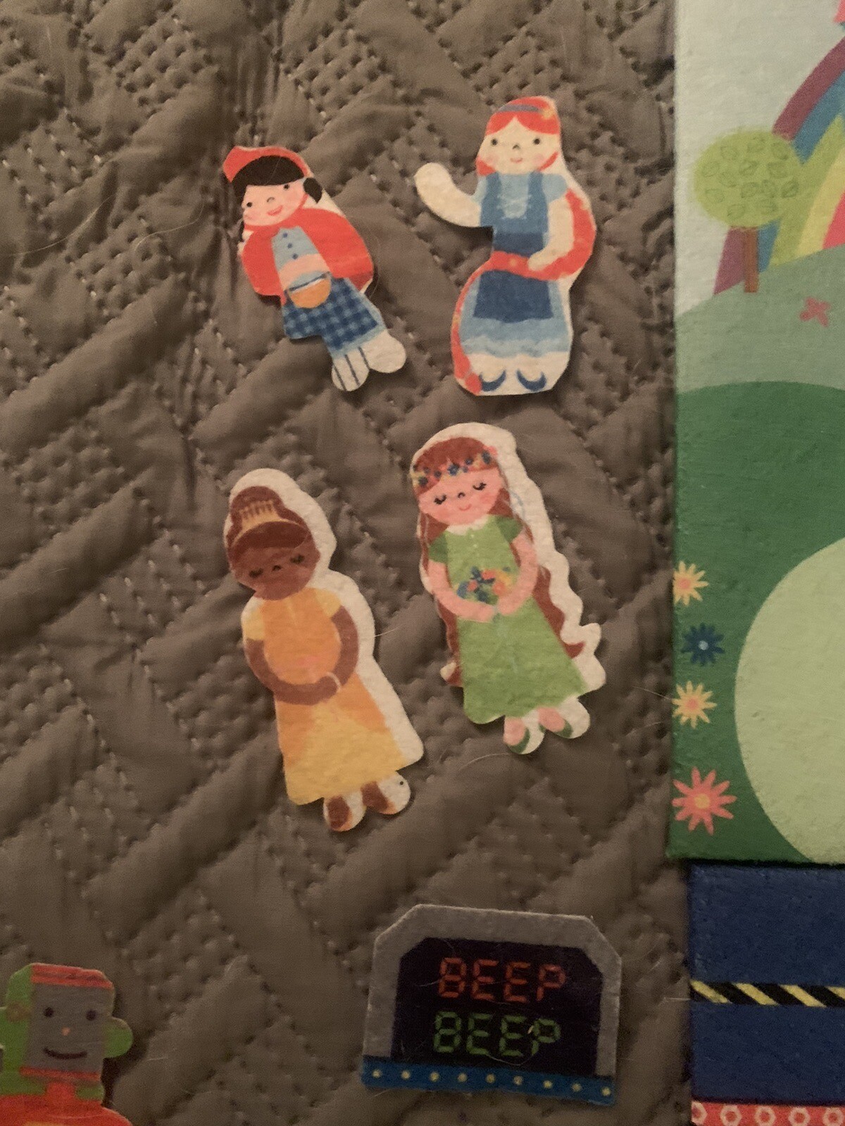 The Story Teller Felt Story Board Cutouts Fairy Tale Stories Robots Lot 15×11