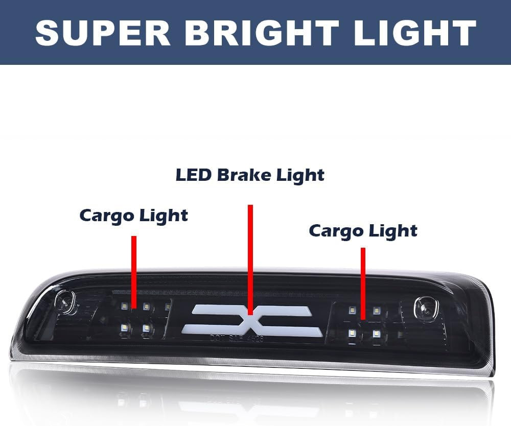 PIT66 3Rd Brake Light, Compatible with 2014-2020 Chevy Silverado 2014-2020 GMC S