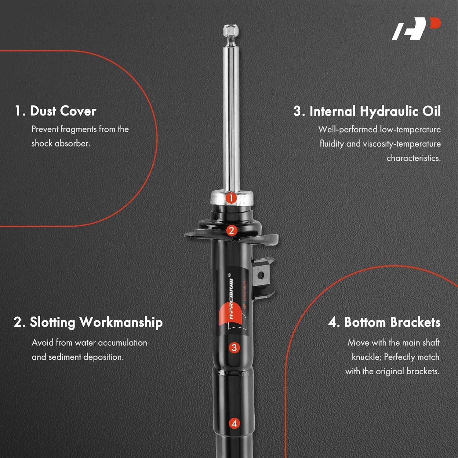 A-Premium Front Shock Absorber Strut Compatible with BMW 320i 2013-2018, 328d 20