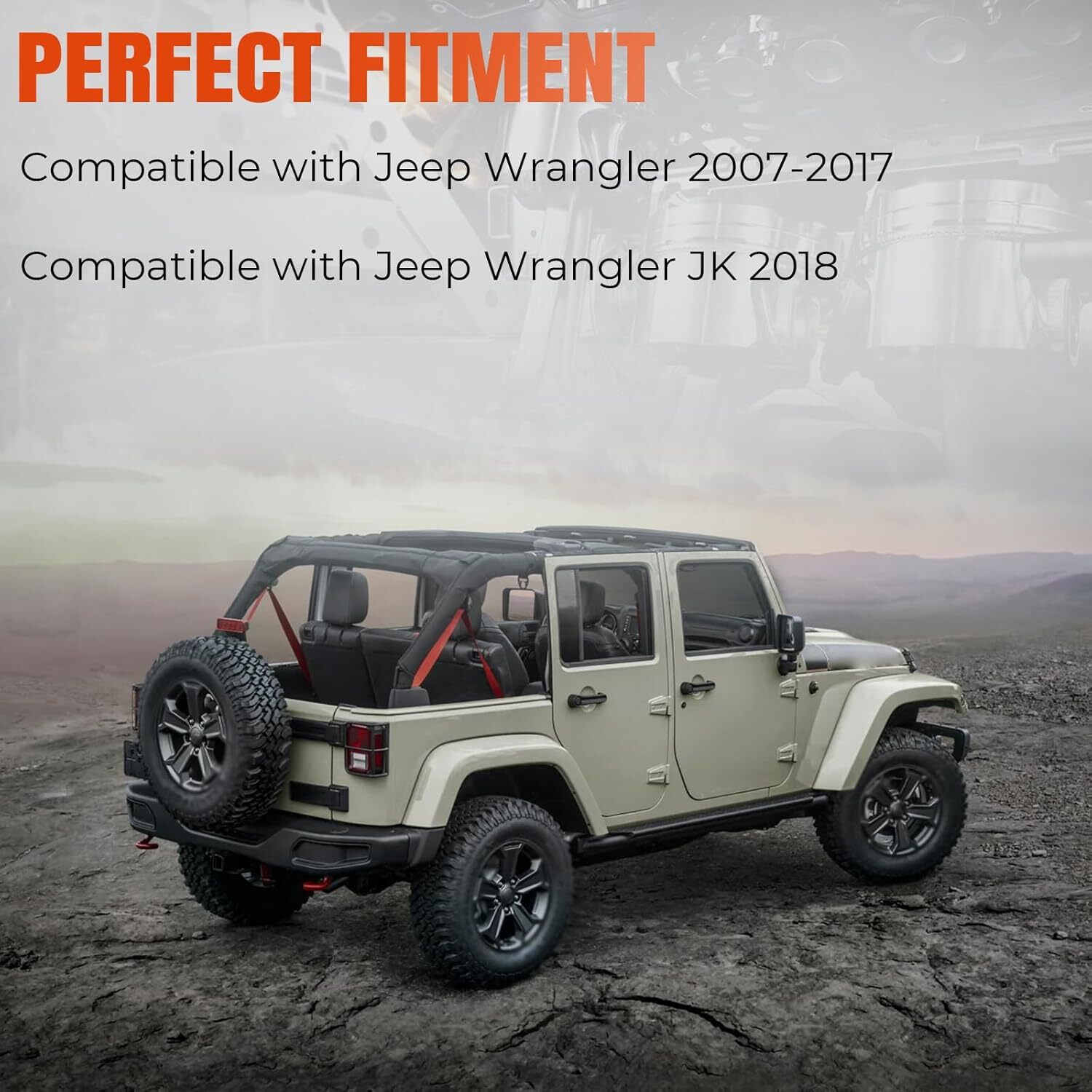 BHB Rear Tailgate Door Latch with Power Locks Compatible with Jeep Wrangler