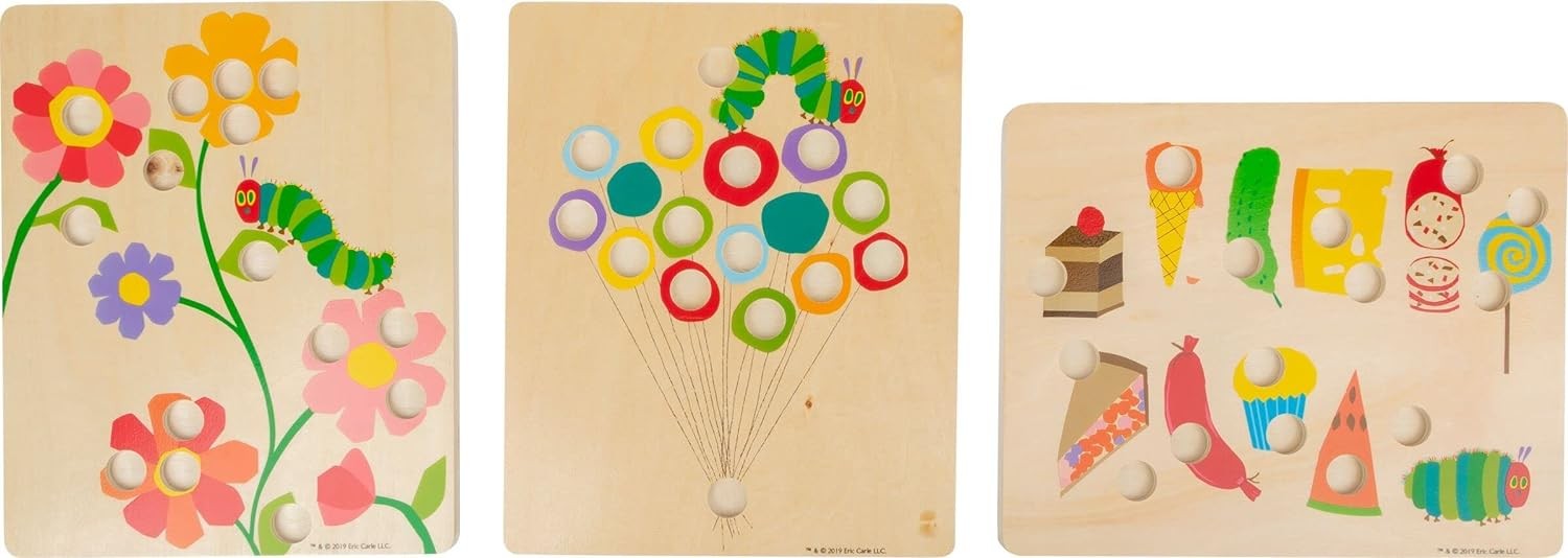 Small Foot Colour Play Very Hungry Caterpillar Wooden Educational Toy for Sortin