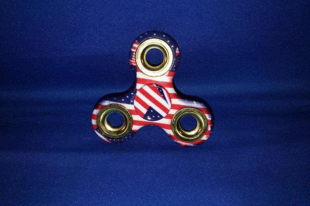 US Flag Fidget Spinner Anxiety Stress Relief Play Toy Device