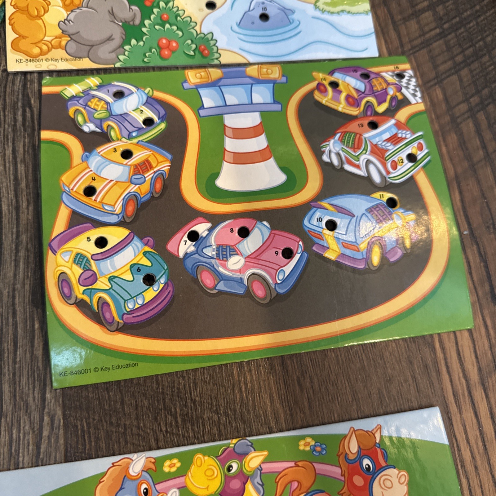 Key Education 6 Lacing Cards And 6 Laces Ages 3 And Up Learn To Lace Game