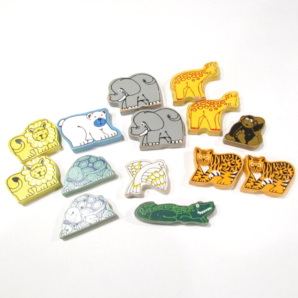 Melissa & Doug Wooden Noah’s Ark Shape Sorter Replacement Animal Figures Choice