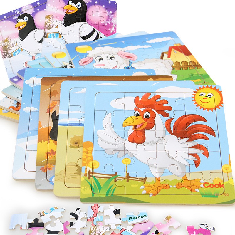 Children’s poultry animal wooden puzzle