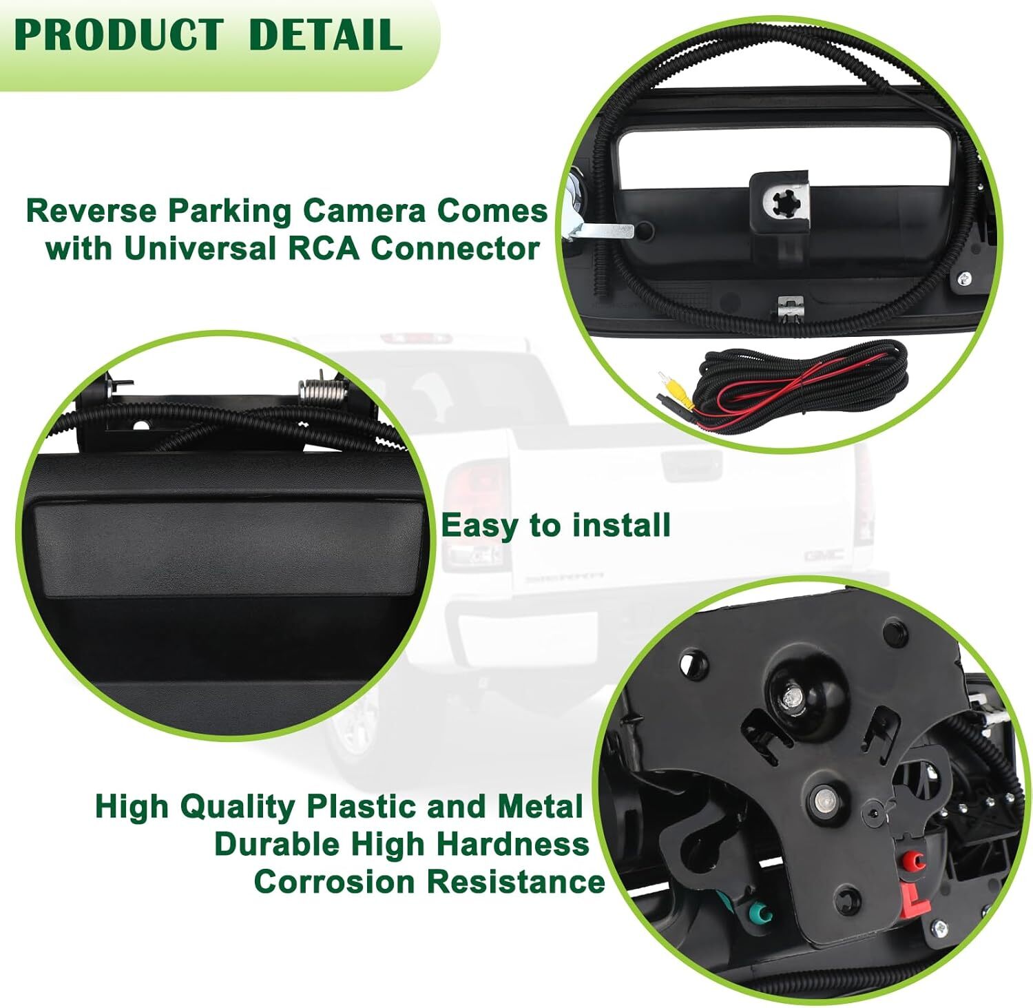 Backup Camera Tailgate Handle Rear View Camera Liftgate Latch Handle with Key