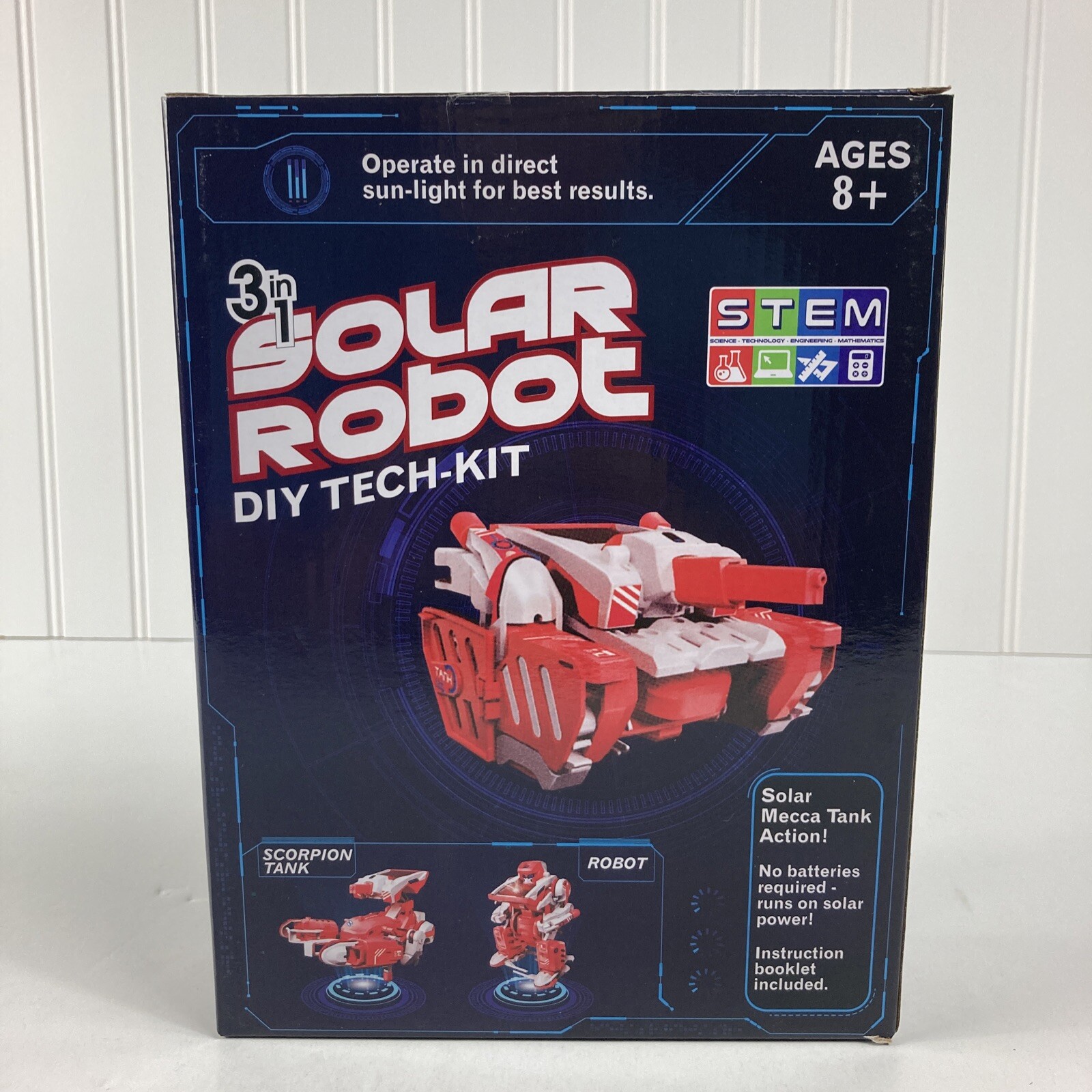 Lot of 4 STEM Tech Kit Solar Robot Do It Yourself Assemble 3 Robots In 1 – NEW