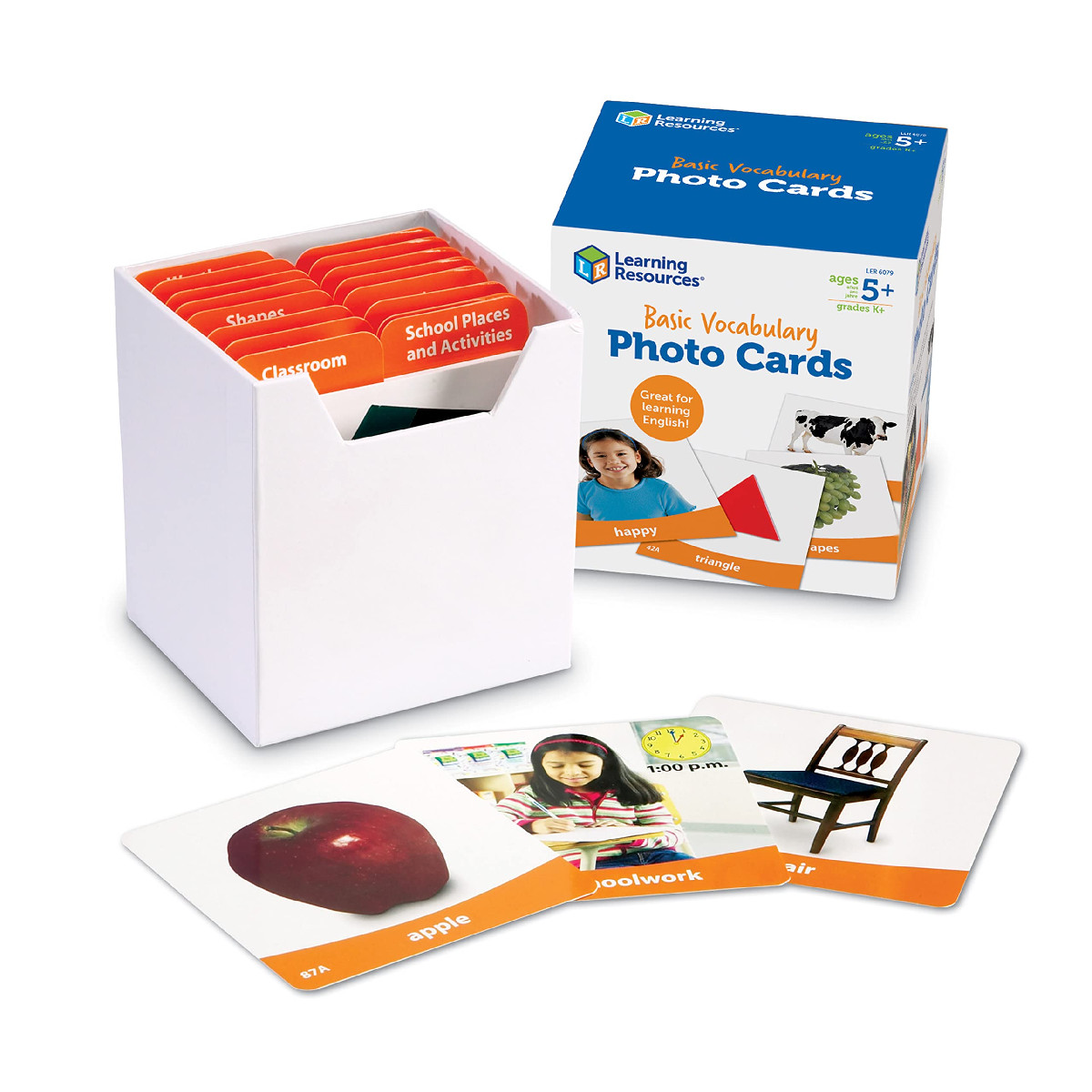 Learning Resources Basic Vocabulary Photo Cards Vocabulary/Phonics Learning